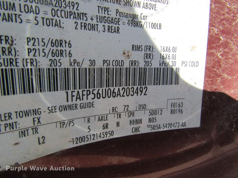 image for item DC4451 2006 Ford Taurus