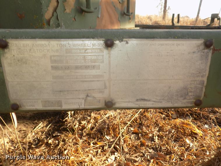 image for item DD2849 1982 America Development Corp. M-332 utility trailer