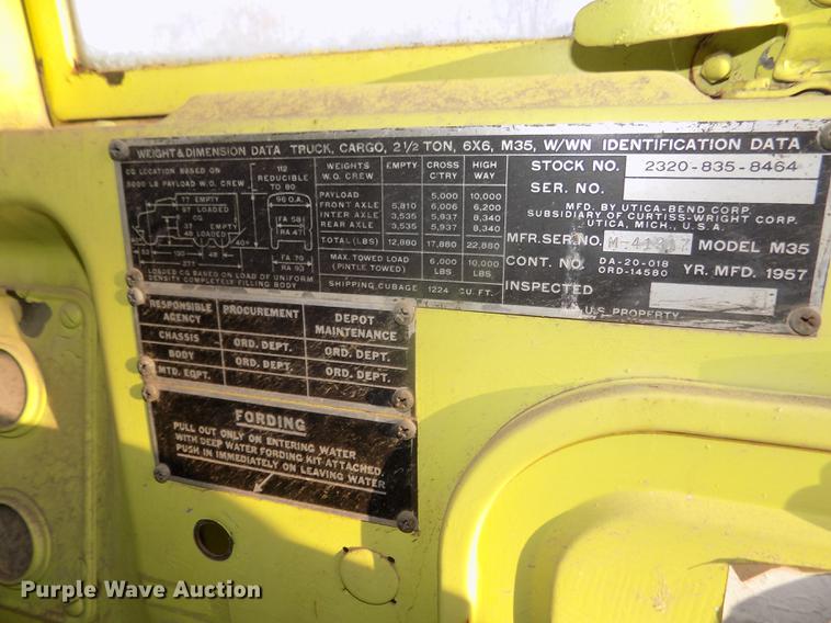 image for item DD2850 1957 Reo M35 tank truck