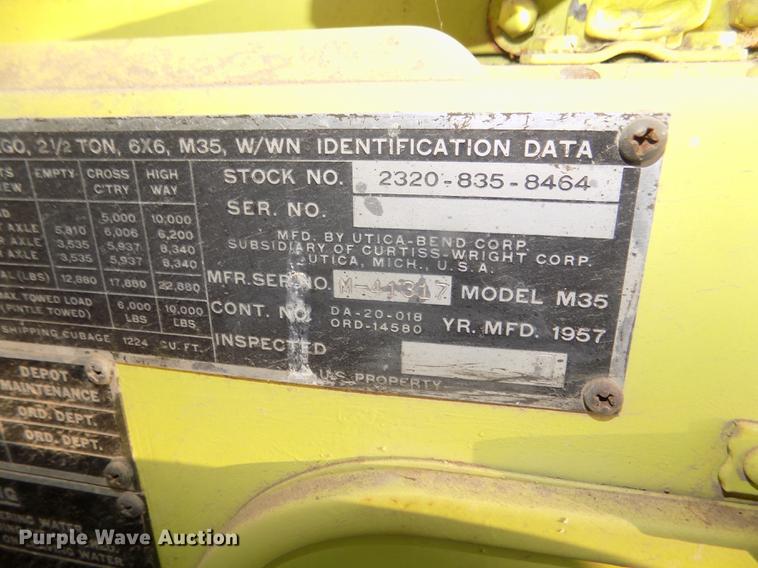 image for item DD2850 1957 Reo M35 tank truck