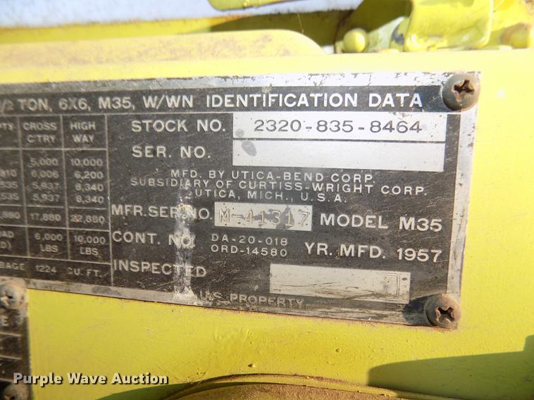 image for item DD2850 1957 Reo M35 tank truck