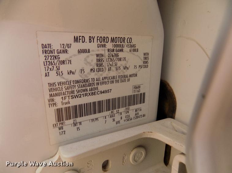 image for item DD2869 2008 Ford F250 Super Duty XL Crew Cab pickup truck