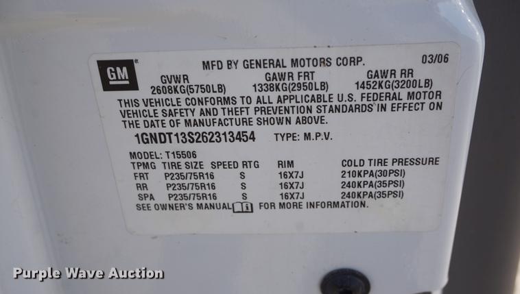 image for item DE3152 2006 Chevrolet TrailBlazer LS SUV