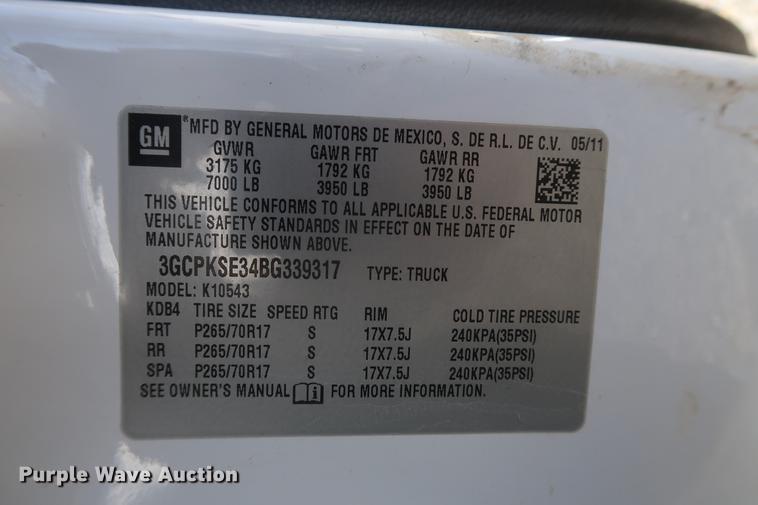 image for item DF3560 2011 Chevrolet Silverado 1500 LT Crew Cab pickup truck