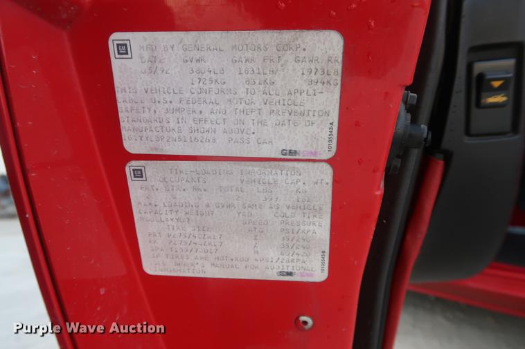 image for item DF3565 1992 Chevrolet Corvette