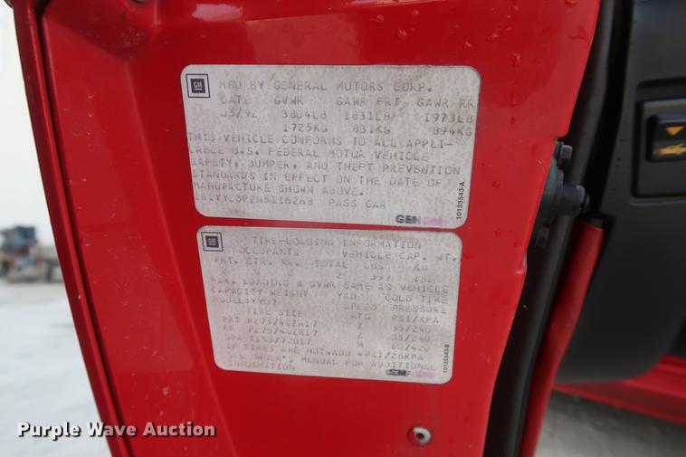 image for item DF3565 1992 Chevrolet Corvette