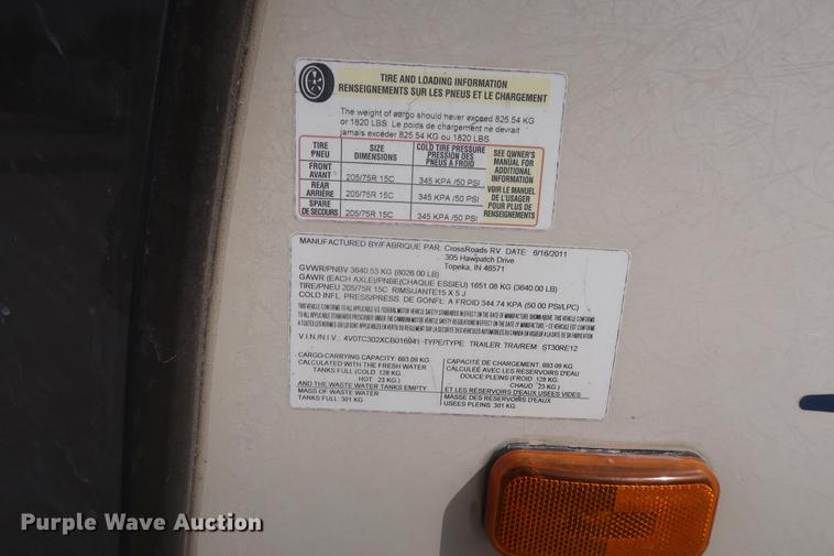 image for item DF3570 2012 Cross Roads Sunset Trail camper