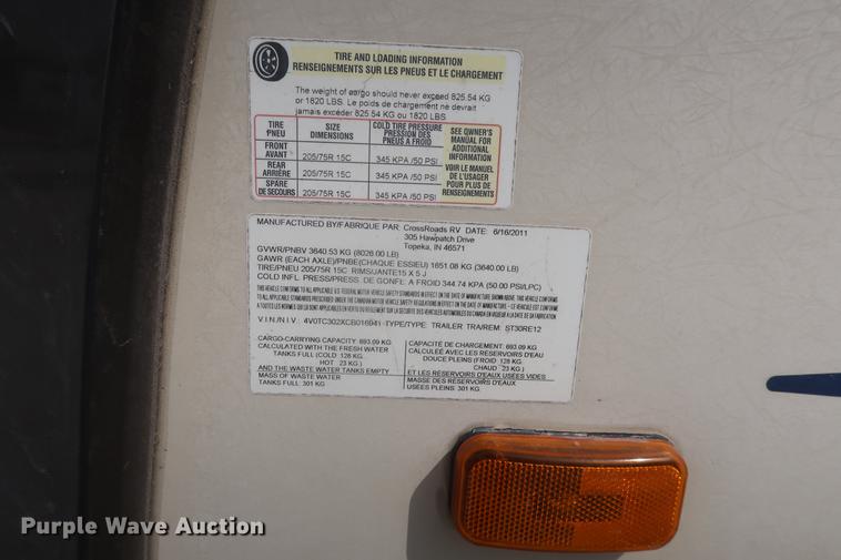 image for item DF3570 2012 Cross Roads Sunset Trail camper