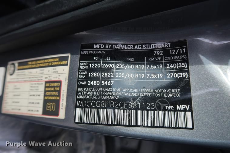 image for item DF3571 2012 Mercedes Benz GLK350 SUV