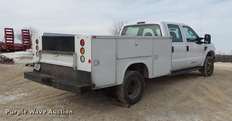 image for item DV9538 2008 Ford F350 Super Duty Crew Cab utility bed pickup truck