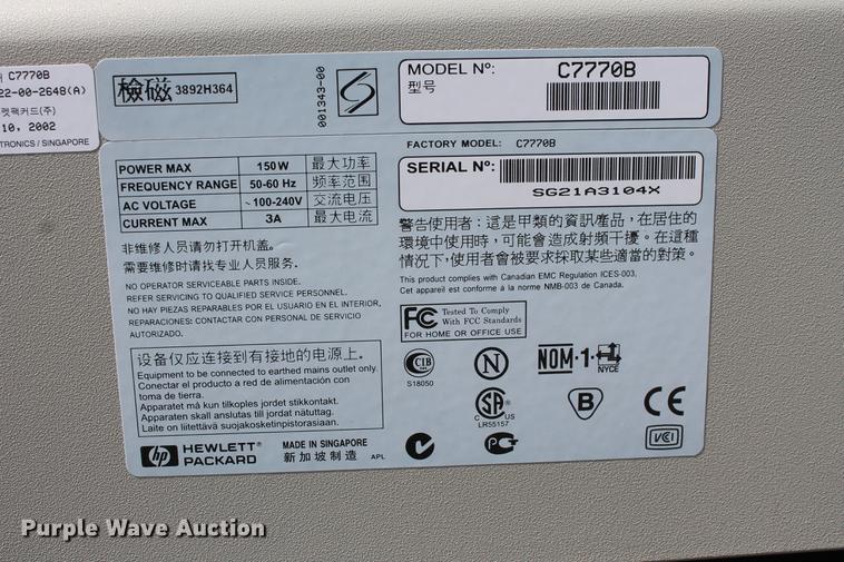 image for item DZ9860 Hewlett Packard C7770B plotter printer