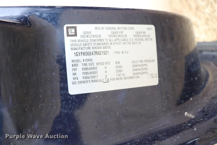 image for item EJ9786 2007 Cadillac Escalade ESV SUV