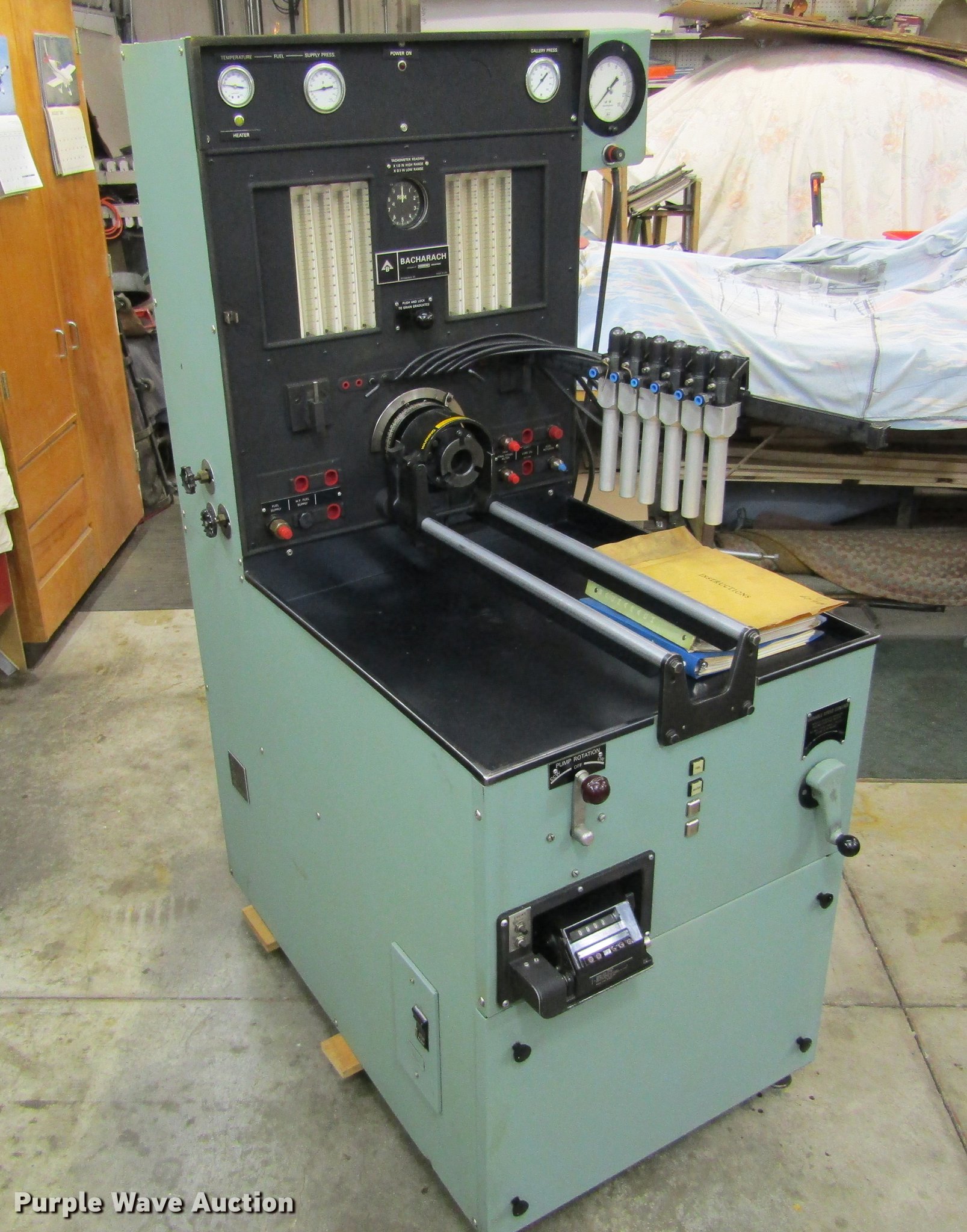 Bacharach D7500A diesel injection test and repair stand in Ensign, KS