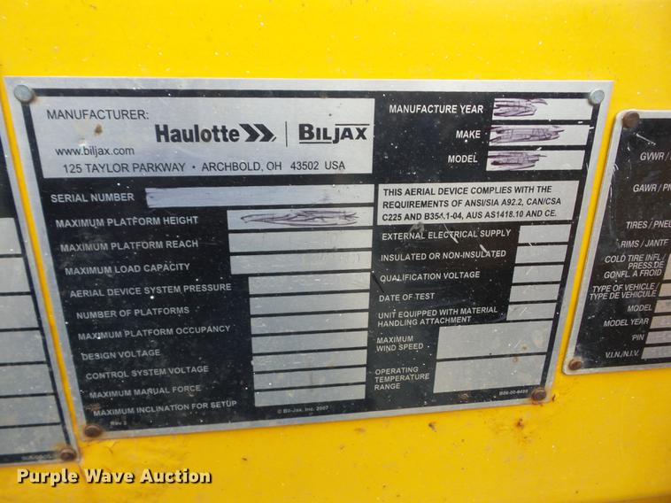 image for item AY9599 2011 Bil-Jax 4527A boom lift