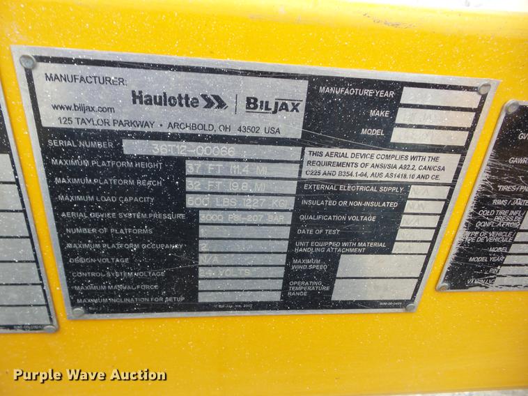 image for item AY9600 2012 Bil-Jax 3632T boom lift