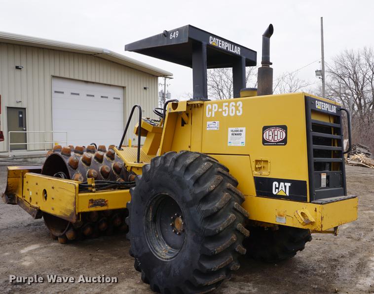 image for item DB0491 1992 Caterpillar CP-563 single drum vibratory roller