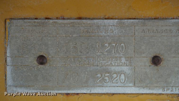 image for item DB0495 1976 Caterpillar 621B conventional scraper