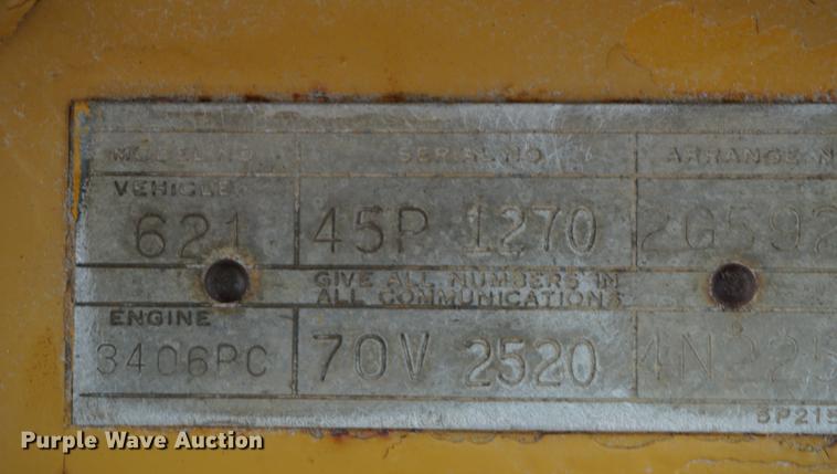 image for item DB0495 1976 Caterpillar 621B conventional scraper