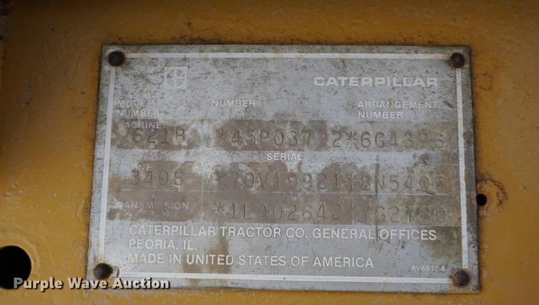 image for item DB0496 1985 Caterpillar 621B conventional scraper