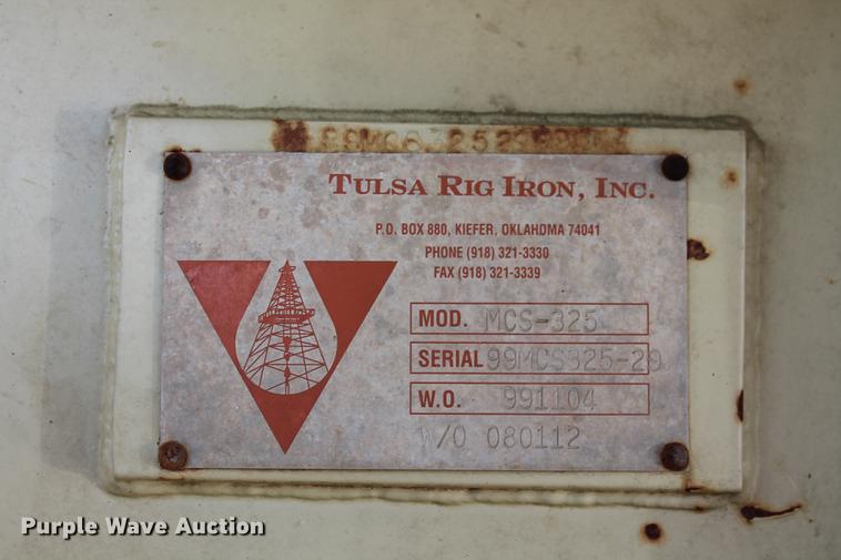 image for item DB5128 1999 Tulsa Rig Iron MSC-325 portable bentonite mud mixing system