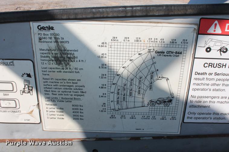 image for item DB5129 2007 Genie GTH-844 telehandler