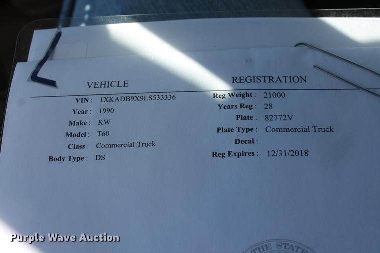 image for item DB5130 1990 Kenworth T600 tank truck