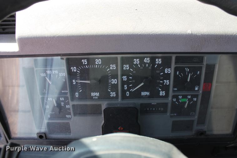 image for item DB5132 1996 International 4700 truck with Vermeer tree spade