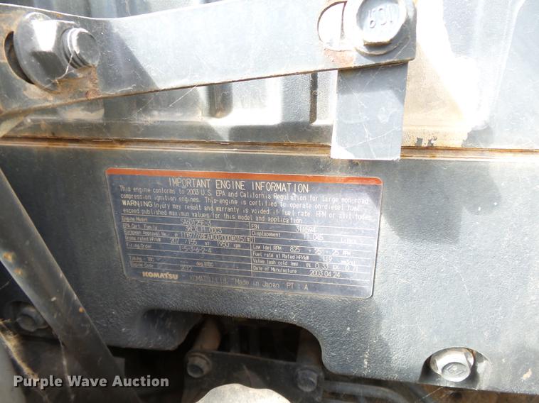 image for item DB7189 2003 Komatsu D65EX-15 dozer