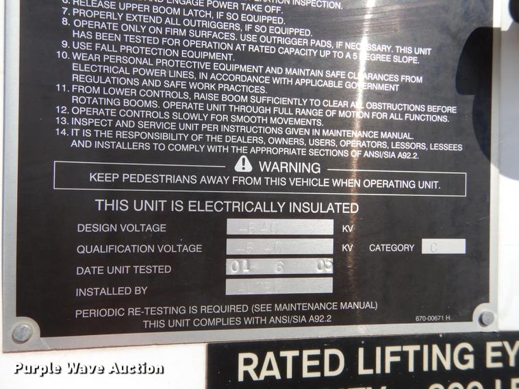 image for item DC0307 2005 Sterling Acterra bucket truck