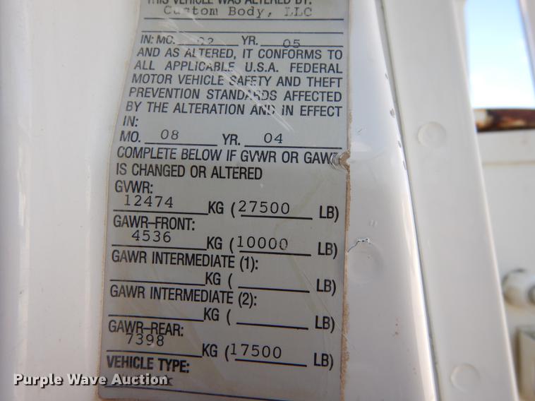 image for item DC0307 2005 Sterling Acterra bucket truck