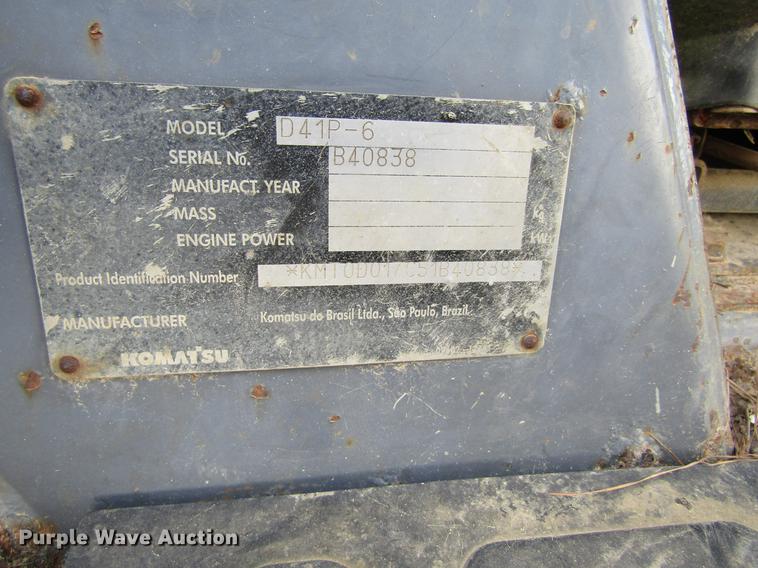 image for item DC7944 2006 Komatsu D41P-6 dozer