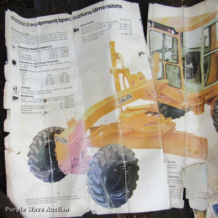 image for item DD7417 1978 Galion T500C rigid frame motor grader