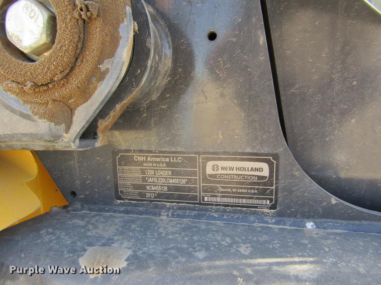 image for item DD8719 2012 New Holland L220 skid steer