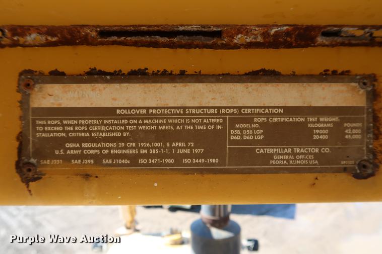 image for item DF3532 1984 Caterpillar D6D dozer