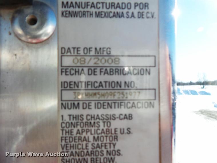 image for item DV9569 2009 Kenworth T3 Series utility truck