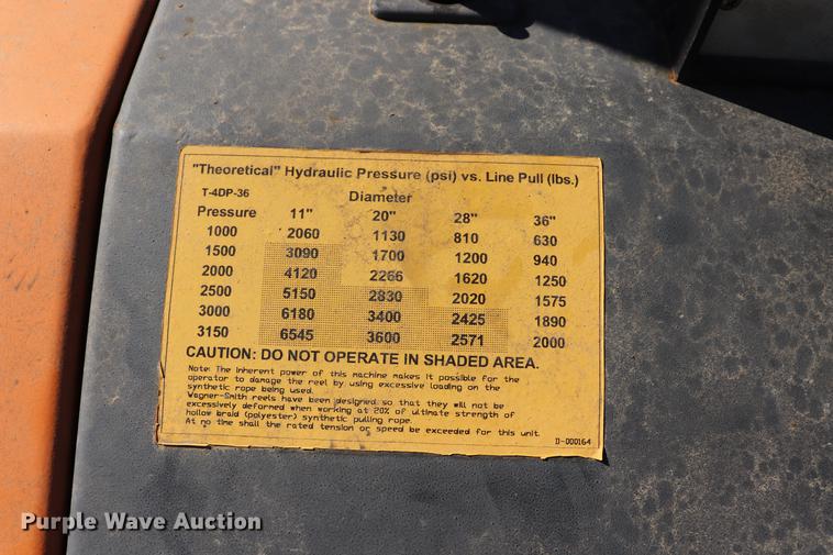 image for item EJ9763 Wagner Smith T-4DP-36 cable puller trailer