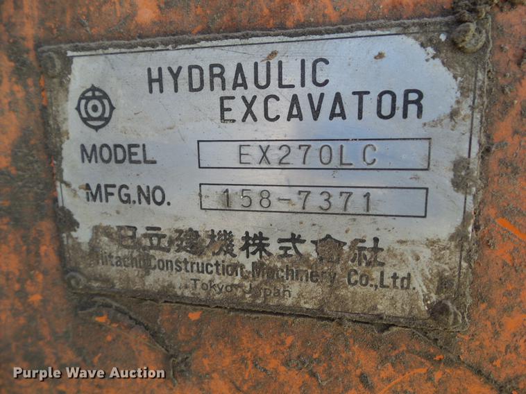 image for item L5667 1995 Hitachi EX270LC excavator