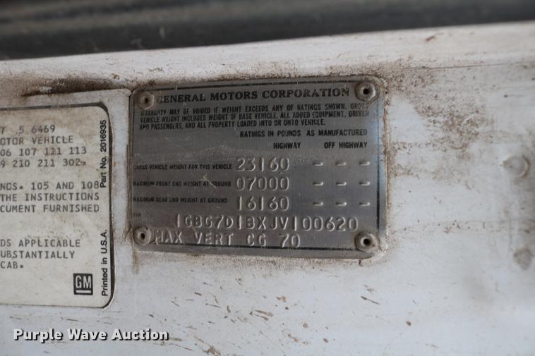 image for item DB6535 1988 Chevrolet C70 grain truck