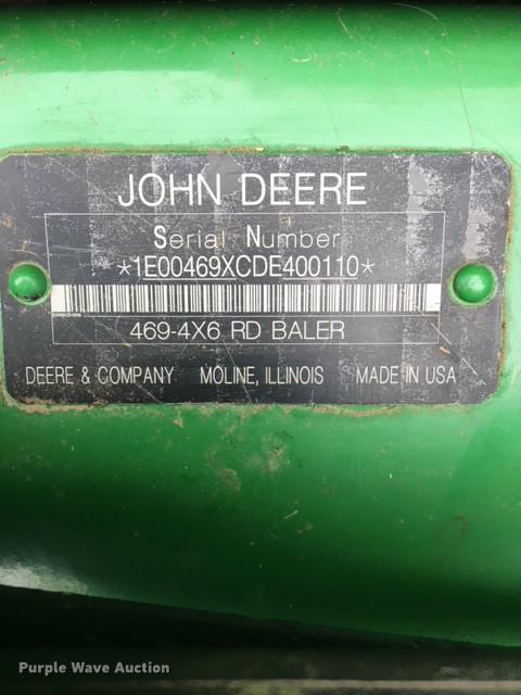image for item DC0712 2014 John Deere 469 round baler