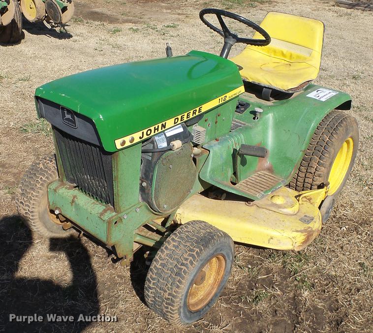 image for item DC0736 John Deere 112 lawn mower