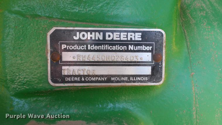 image for item DC2318 1988 John Deere 4450 tractor