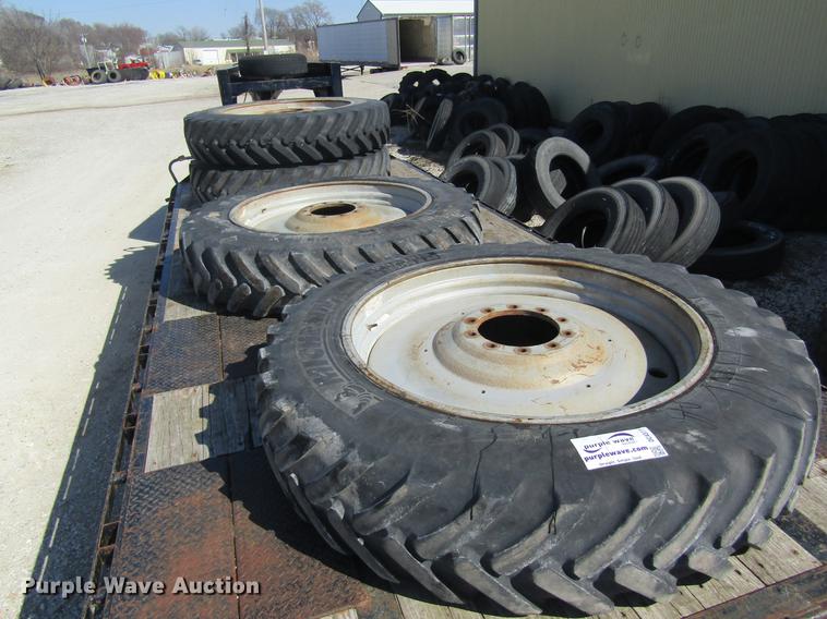 image for item DC4377 (4) Michelin 380/90R46 tires and wheels