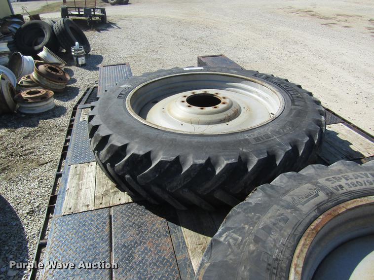 image for item DC4377 (4) Michelin 380/90R46 tires and wheels