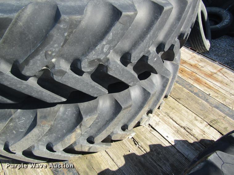 image for item DC4377 (4) Michelin 380/90R46 tires and wheels