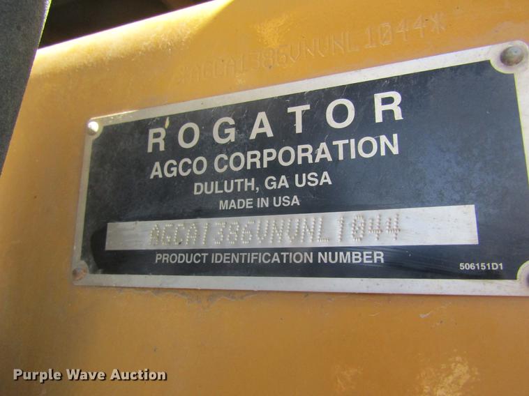 image for item DC4378 2010 Ag-Chem RoGator 1386 dry spreader applicator