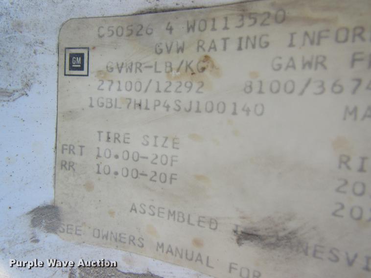 image for item DC4404 1995 Chevrolet Kodiak feed mixer truck