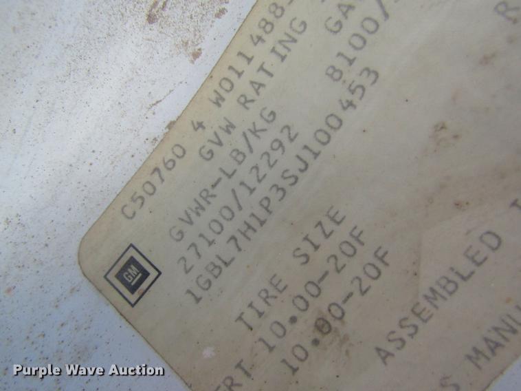 image for item DC4405 1995 Chevrolet Kodiak feed mixer truck