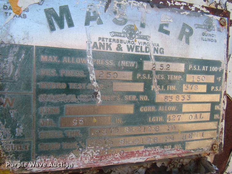 image for item DC4406 Master anhydrous ammonia bulk tank