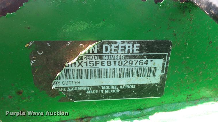 image for item DC5590 2011 John Deere HX15 batwing rotary mower