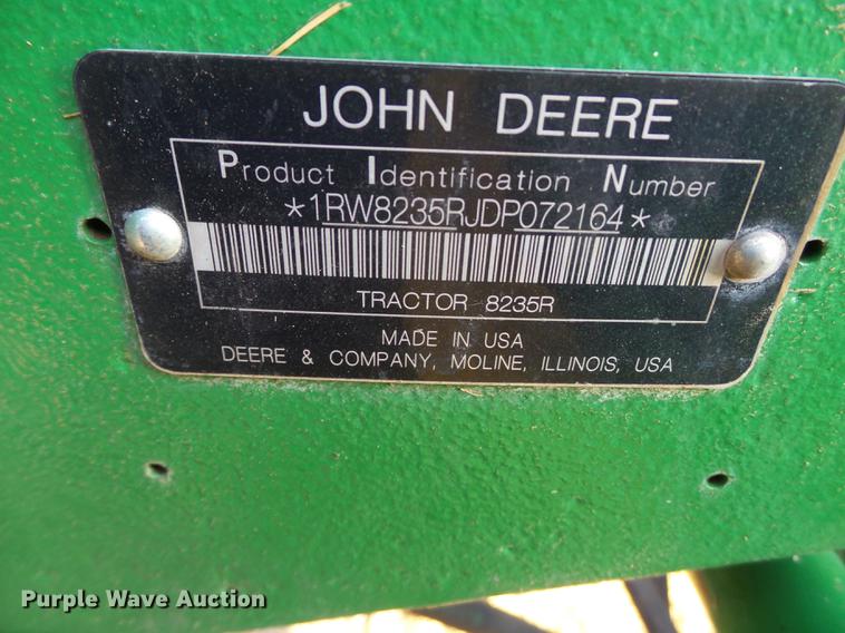 image for item DD1225 2013 John Deere 8235R MFWD tractor
